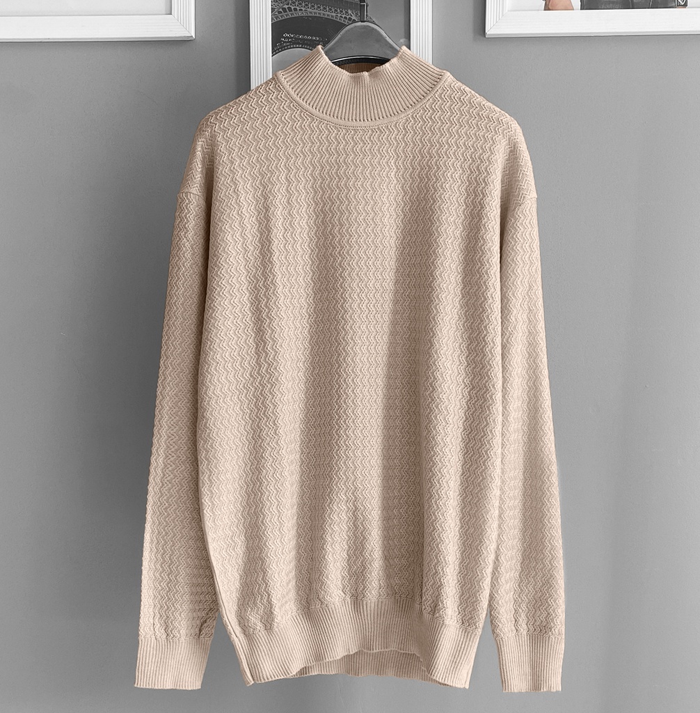 SUETER HILO CUELLO ALTO BEIGE