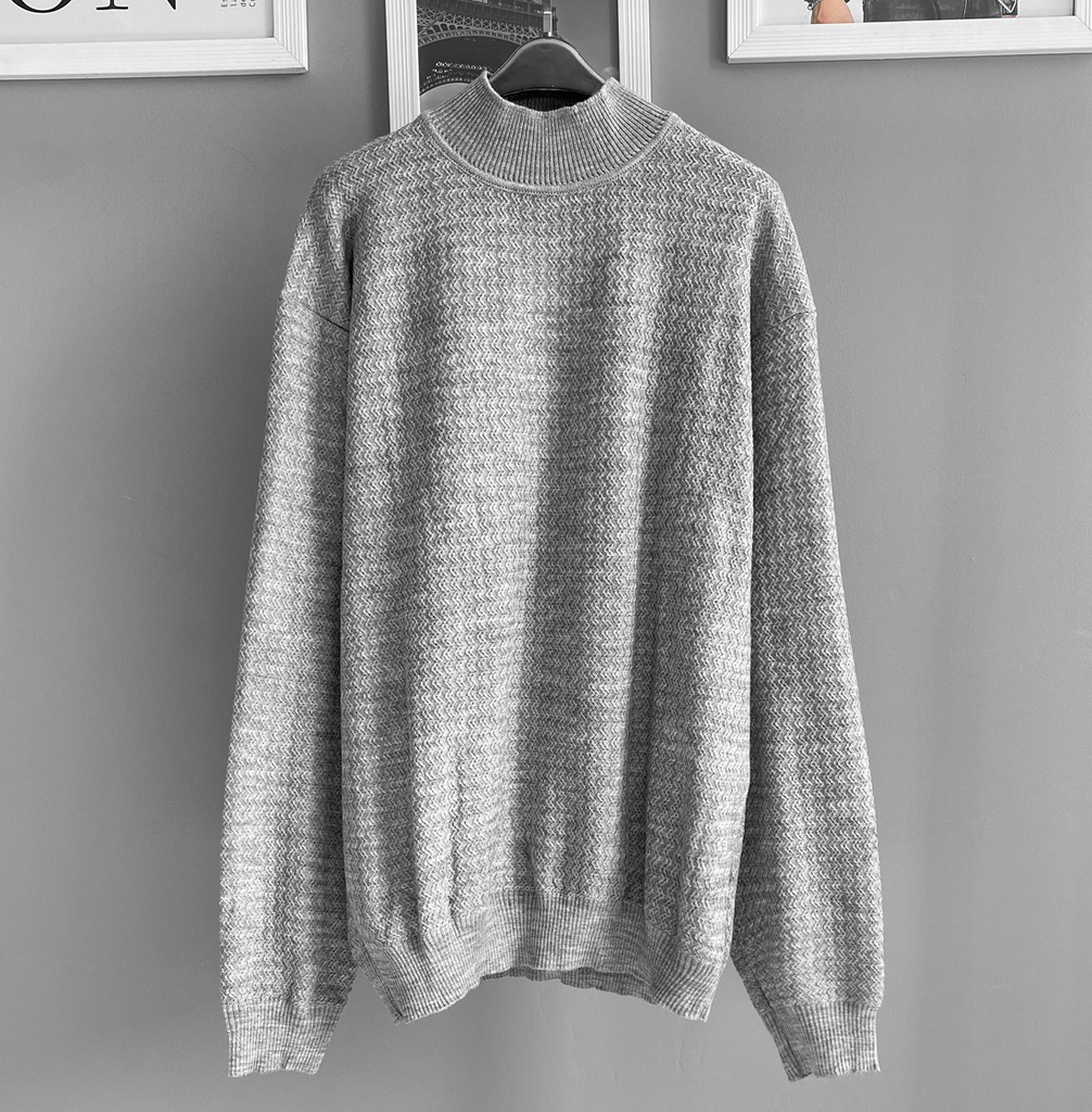 SUETER HILO CUELLO ALTO PLOMO