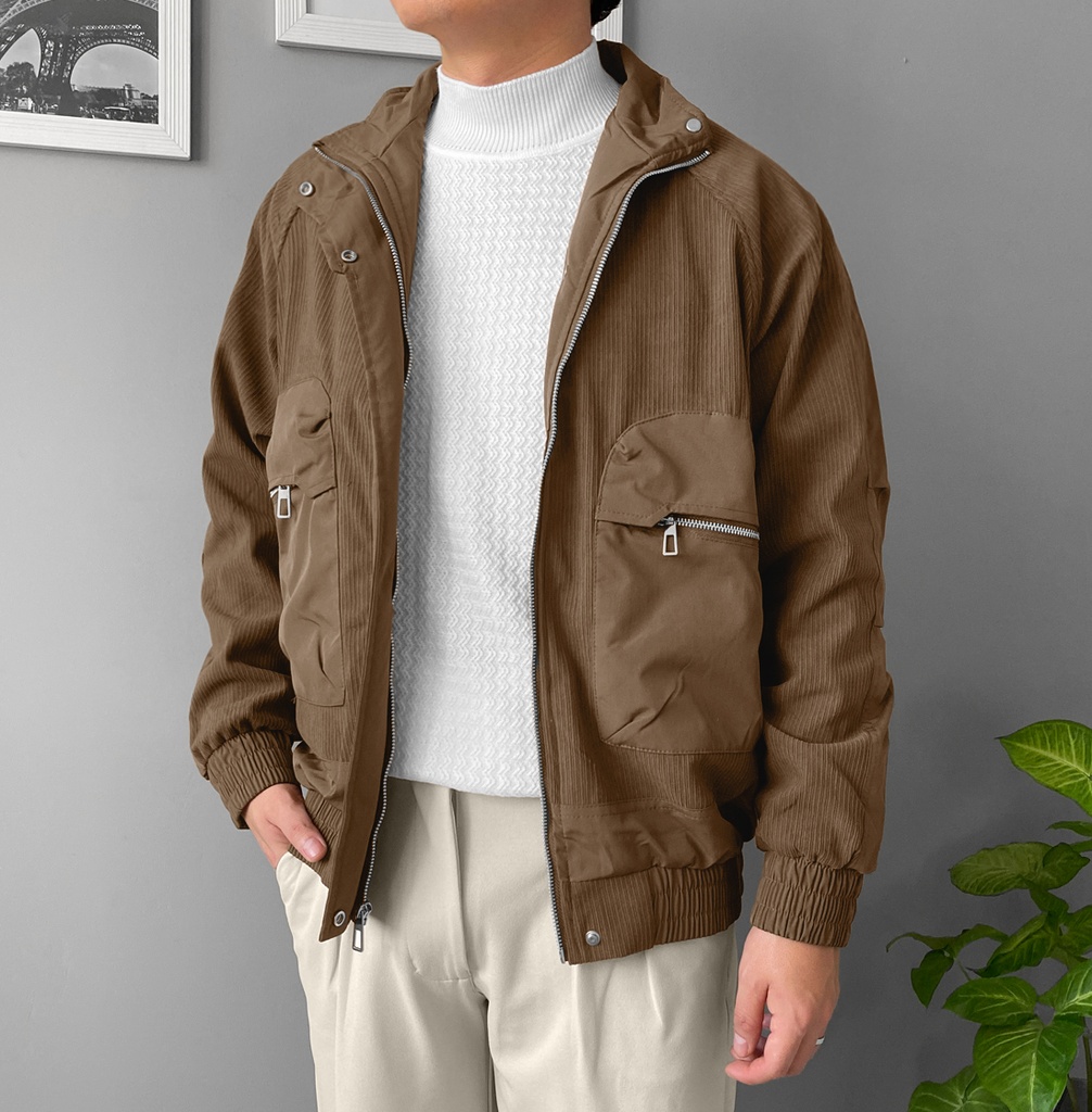 CASACA BOMBER CORDUROY MARRON