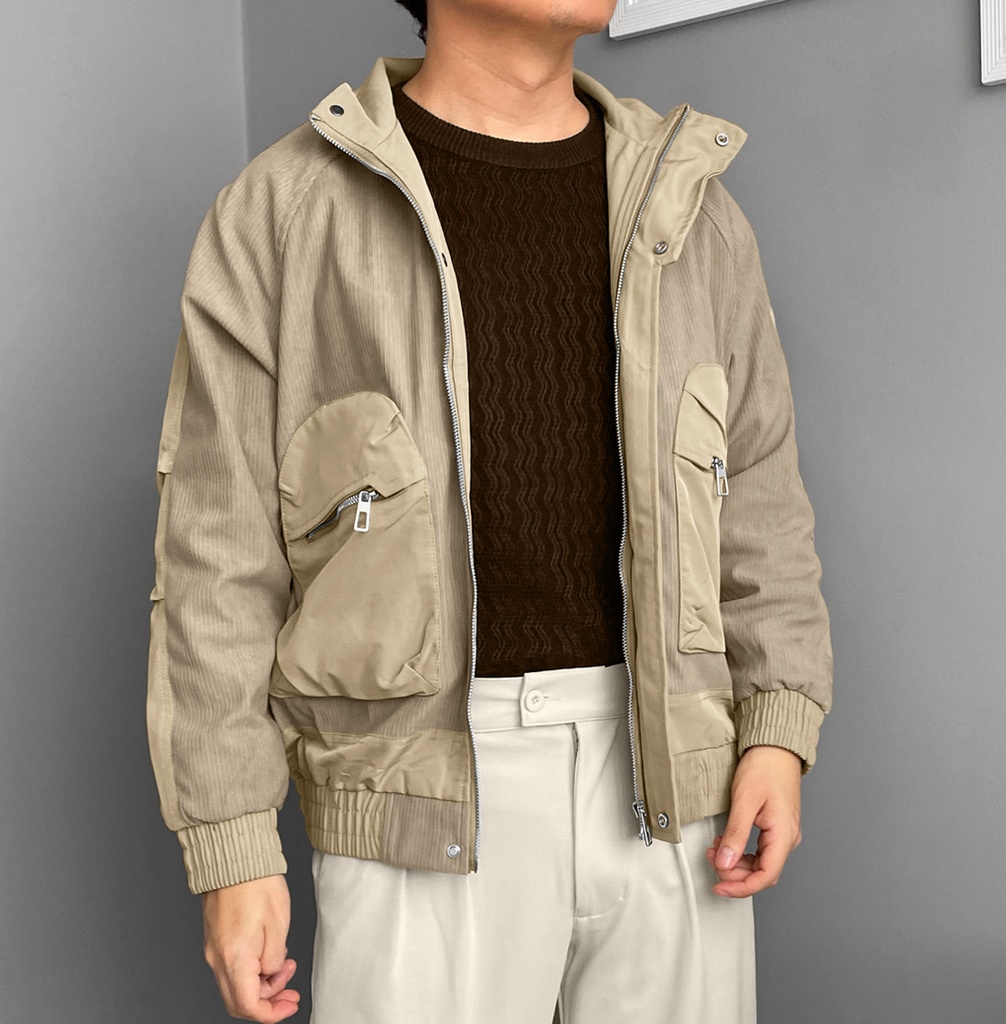 CASACA BOMBER CORDUROY BEIGE