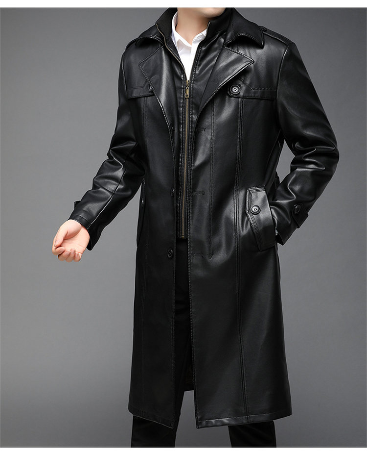 GABARDINA BIO CUERO NEGRO