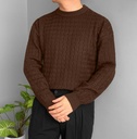 SUETER HILO ZIGZAG MARRON 