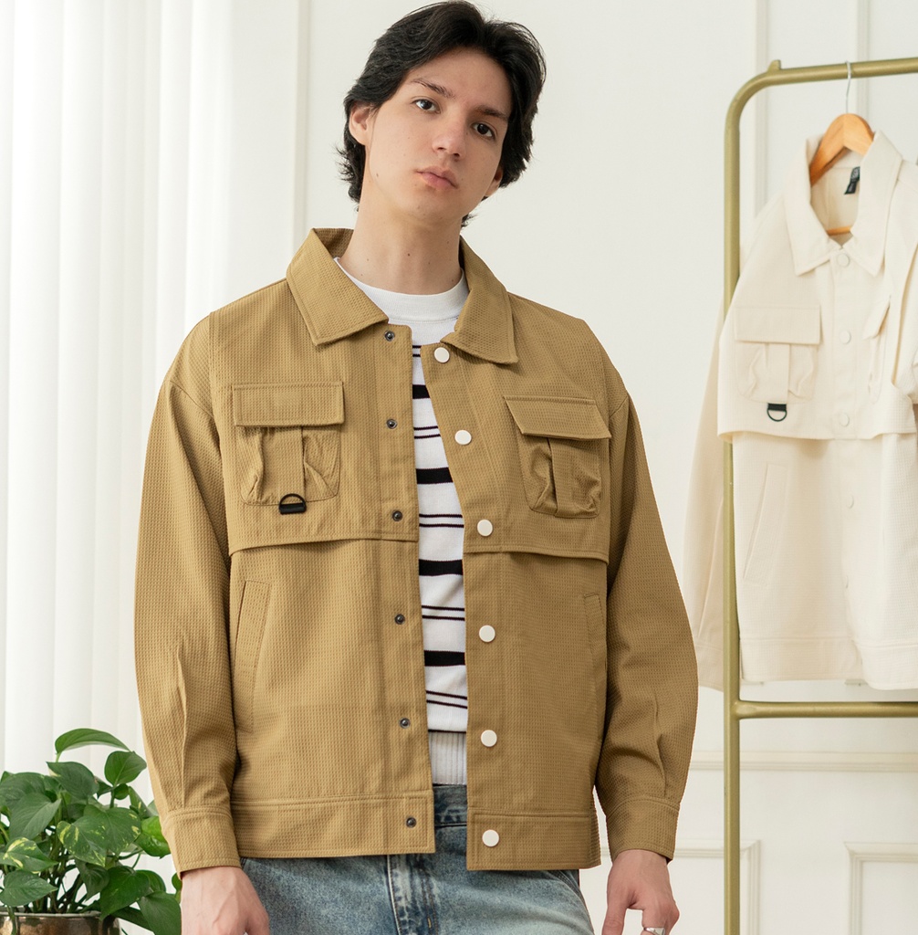 CORTAVIENTO TEXTURED KHAKI