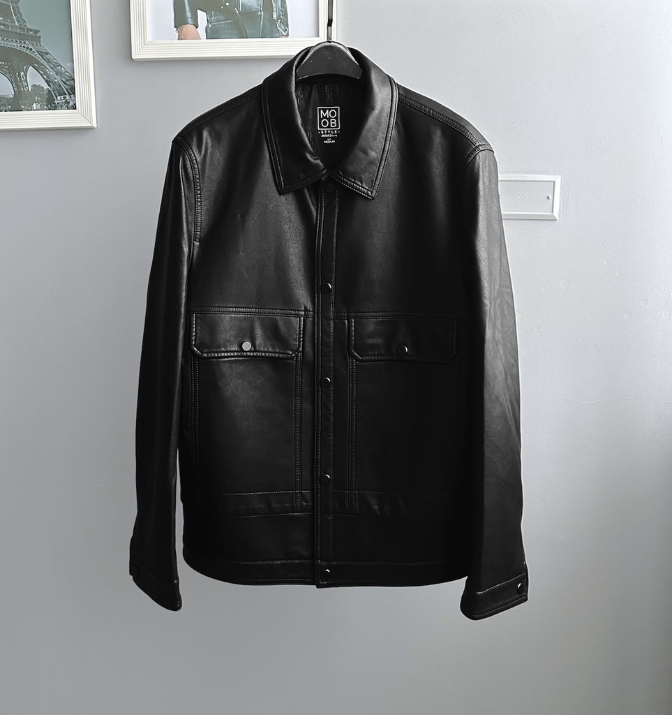 OVERSHIRT BIO CUERO NEGRO