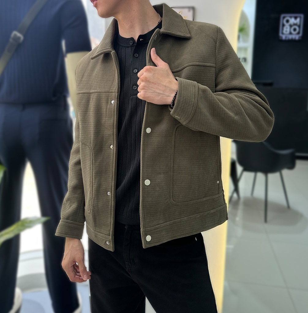 CASACA PAÑO REGULAR VERDE