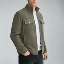 CASACA PAÑO ZIP VERDE