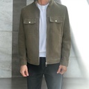 CASACA PAÑO ZIP VERDE