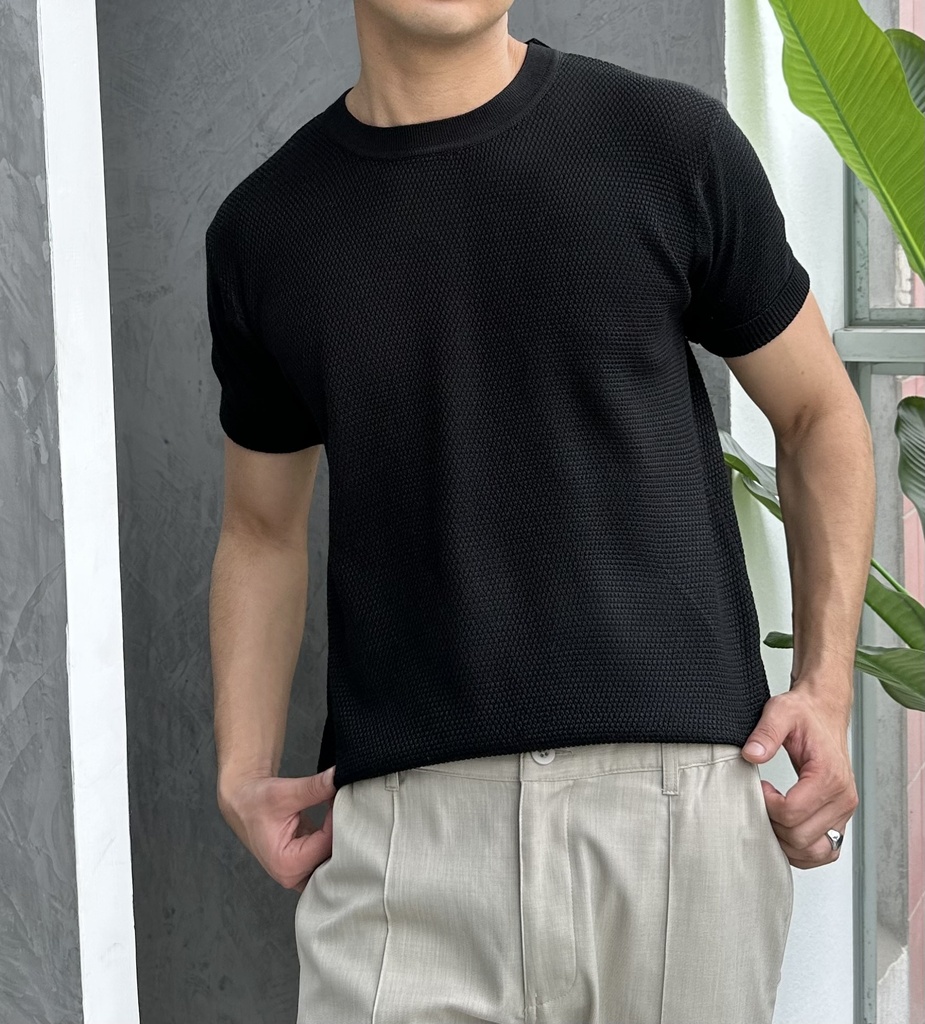 POLO HILO BASIC NEGRO