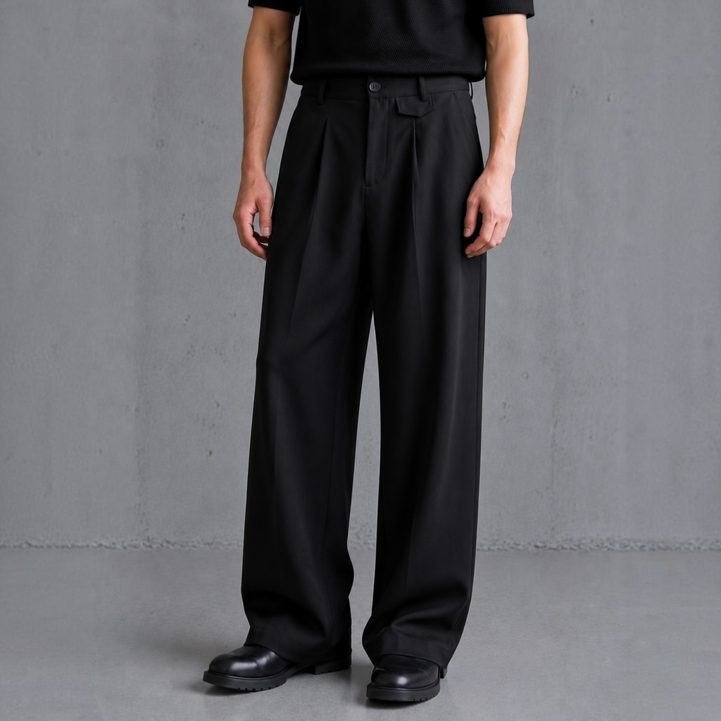PANTALON SASTRE BAGGY NEGRO