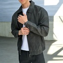 BIO-LEATHER JACKET PLOMO OSCURO