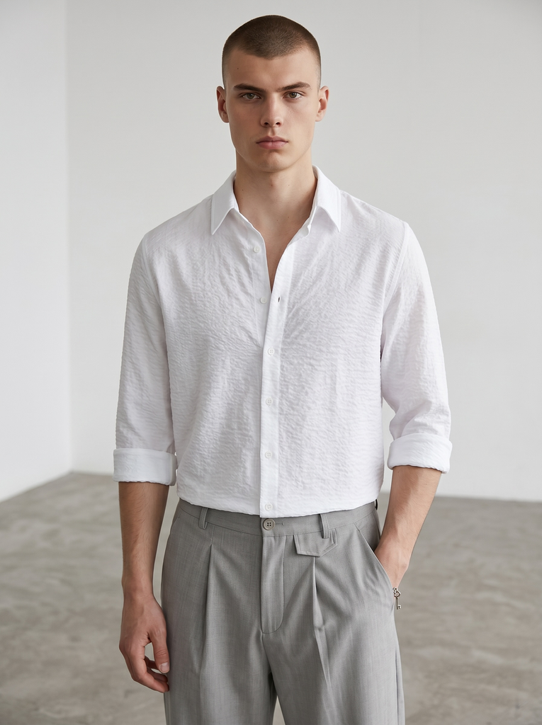CAMISA CATHAL ML BLANCO