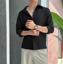 CAMISA CATHAL ML NEGRO