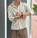 CAMISA CATHAL ML CREMA