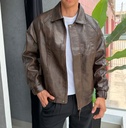 BIO-LEATHER CLASSIC JACKET MARRON