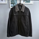 WASHED DRILL ZIP JACKET NEGRO