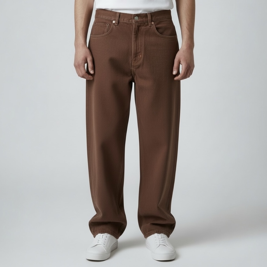 JEAN OVERSIZED MARRON 