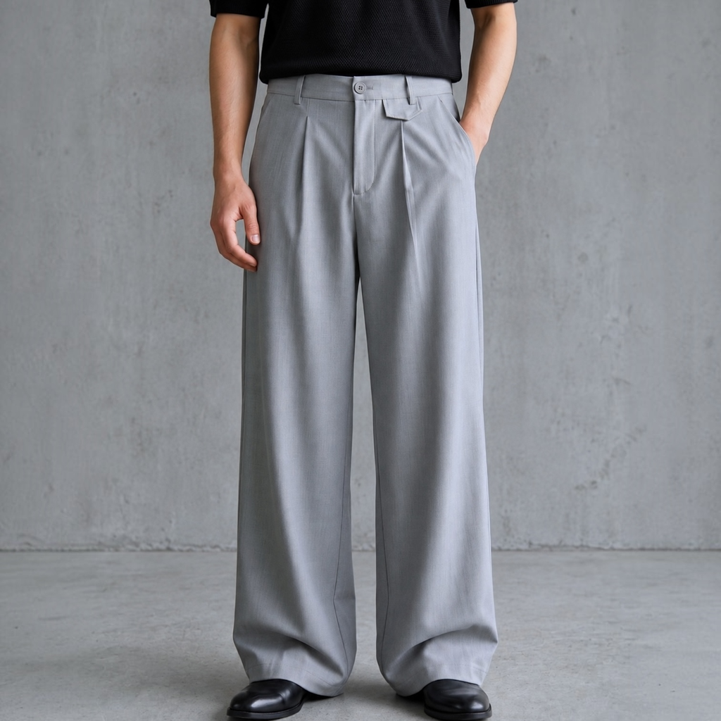 PANTALON SASTRE BAGGY PLOMO