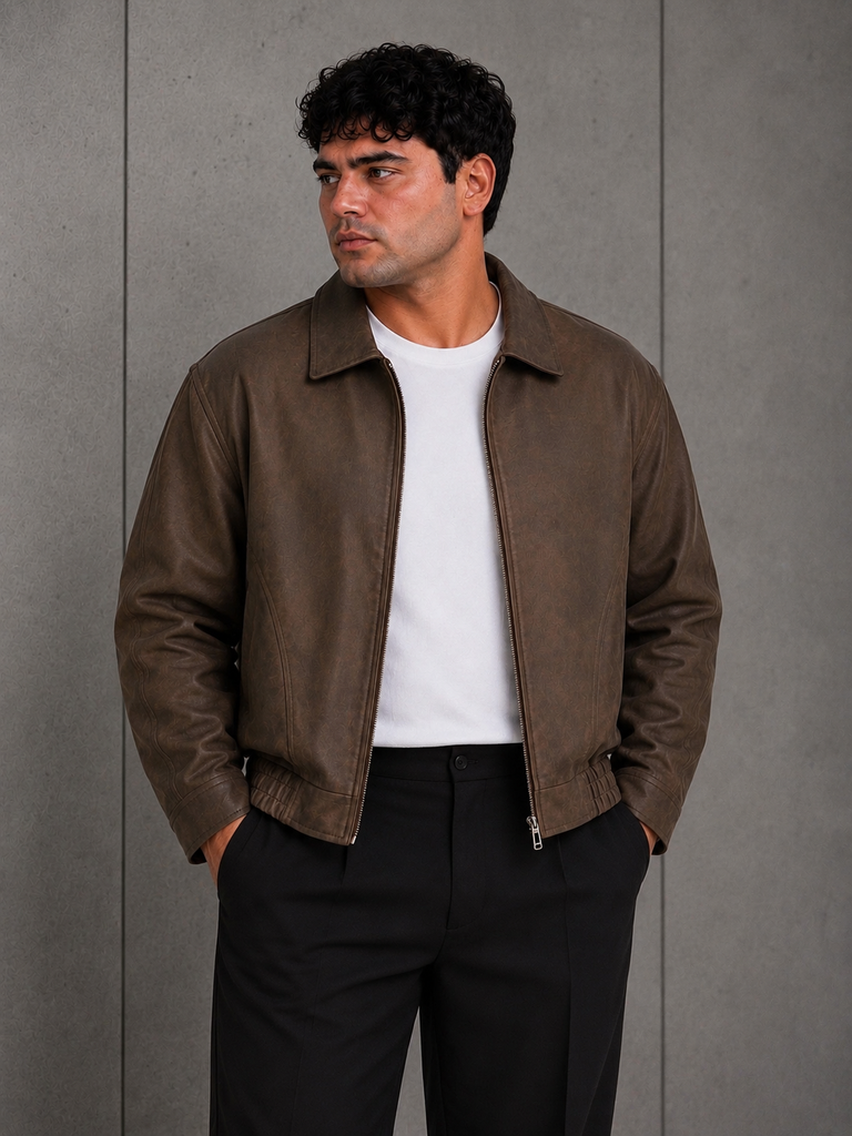 BIO-LEATHER JACKET XL