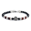 PULSERA ESLABON CUENTAS CRUZ 
