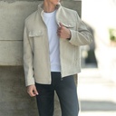 CASACA PAÑO ZIP BEIGE