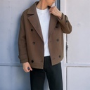 ABRIGO PAÑO CORTO CHOCOLATE